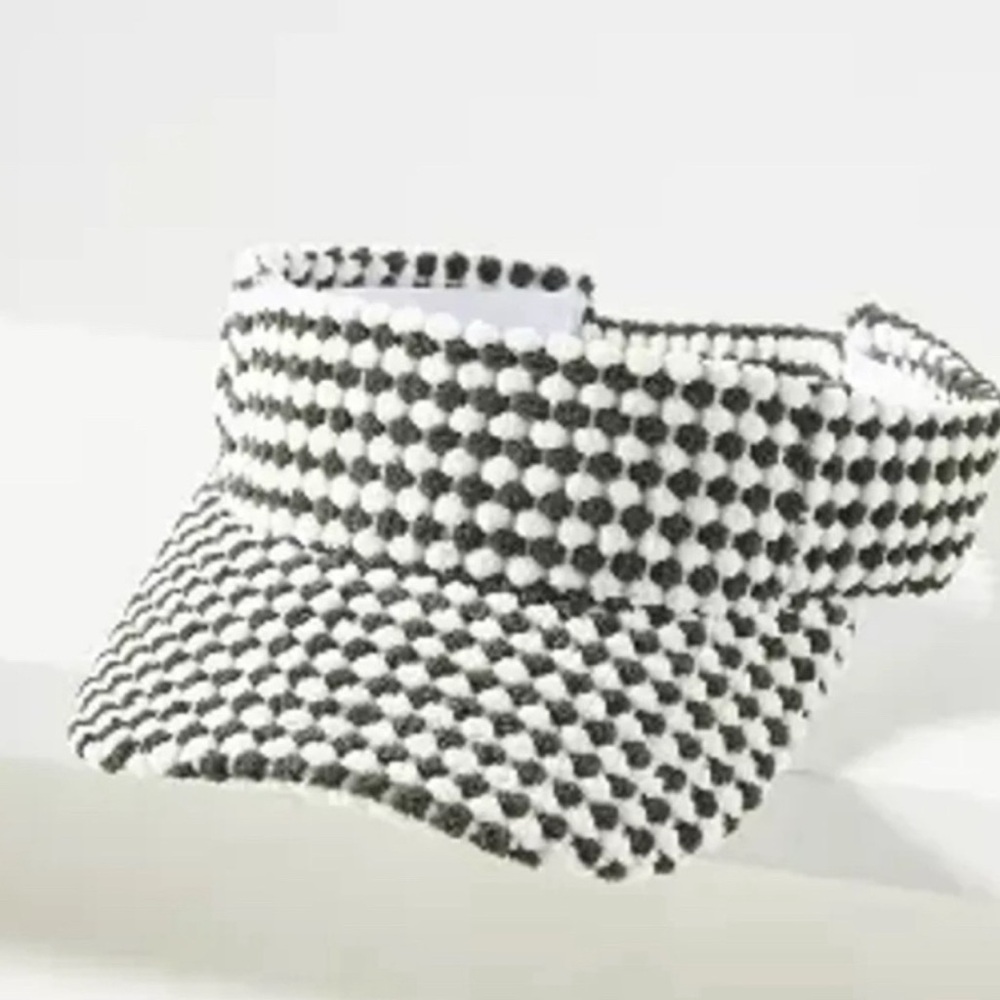 Black and White Checkered Women's Visor
